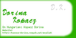 dorina kopacz business card